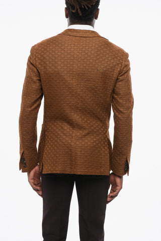 Macramé Motif Cotton Single Breasted Blazer