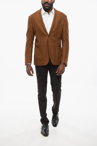 Macramé Motif Cotton Single Breasted Blazer