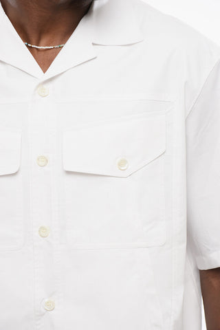 Short Sleeved Poplin Cotton Utility Shirt
