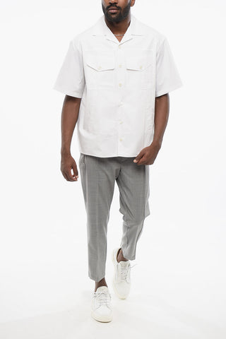 Short Sleeved Poplin Cotton Utility Shirt