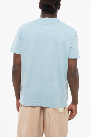 Crew Neck Cotton T-Shirt with Breast-pocket