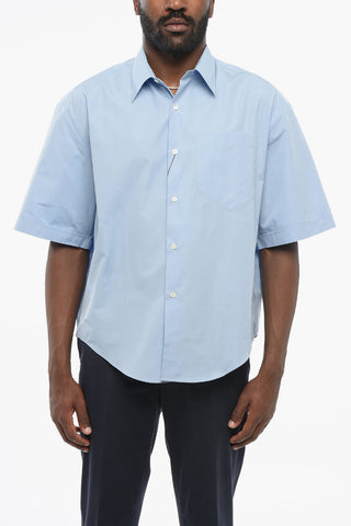 Camicia in Popeline con Taschino e Collo Italiano