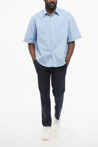 Camicia in Popeline con Taschino e Collo Italiano