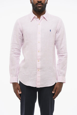 Slim-Fit Striped Linen Shirt Awning