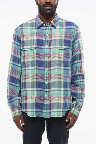 Plaid Check Linen Saharan Shirt