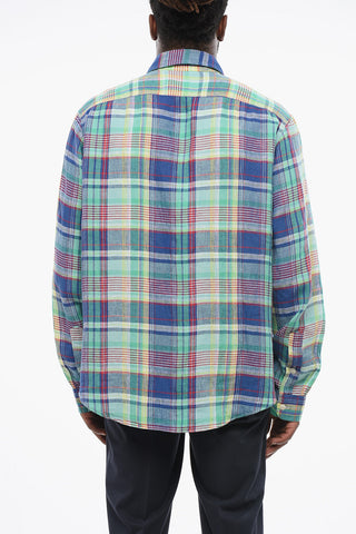 Plaid Check Linen Saharan Shirt