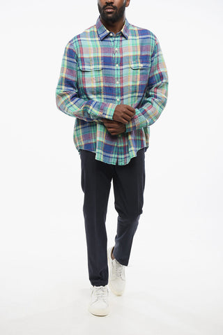 Plaid Check Linen Saharan Shirt