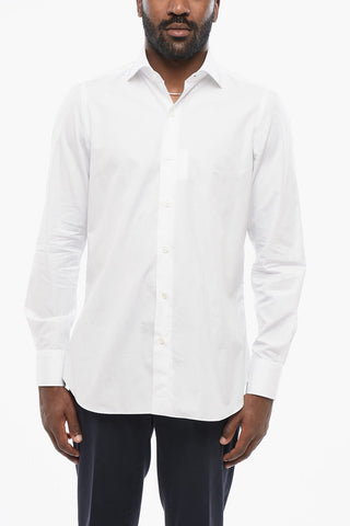 Popeline Cotton Shirt with Standard Collar