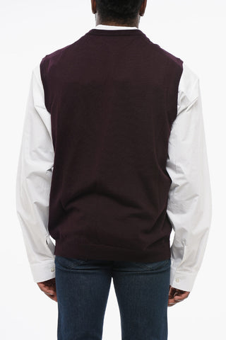 V Neck Virgin Wool Vest