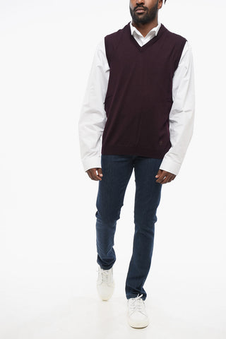 V Neck Virgin Wool Vest