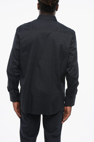 EMPORIO Camicia in Misto Cotone con Collo Francese