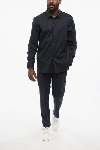 EMPORIO Camicia in Misto Cotone con Collo Francese