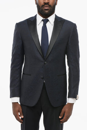 Blazer Monopetto ACADEMY CERIMONIA In jacquard Con Revers A Lanica In Satin