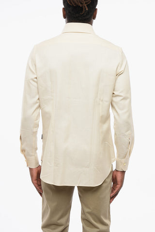 ID Houdstooth Patterned Cotton Shirt