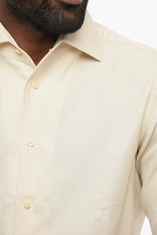 ID Houdstooth Patterned Cotton Shirt
