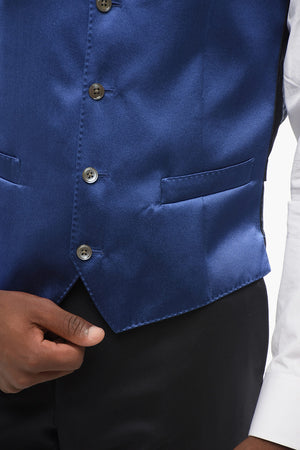 Gilet in Seta con Martingala sul Dietro