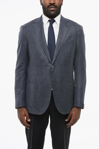 Wool Blend GATE Single Breasted Blazer With Patch Pockets