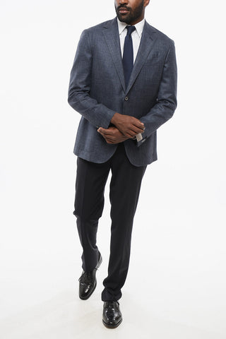 Wool Blend GATE Single Breasted Blazer With Patch Pockets
