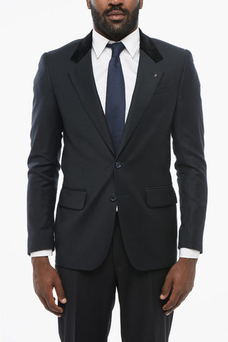 CC Collection Blazer RESET aus Schurwolle mit Samtkragen