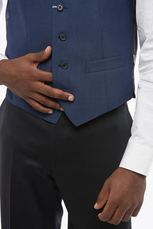 Virgin Wool Waistcoat with Back Martingale