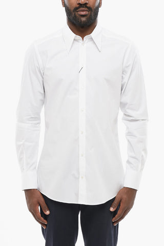 MARTINI Camicia in Popeline con Collo Italiano