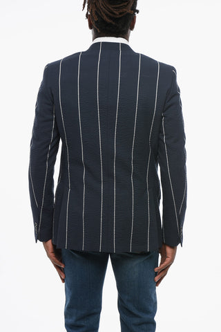 CC COLLECTION Blazer Monopetto Semifoderato Con Motivo A Righe