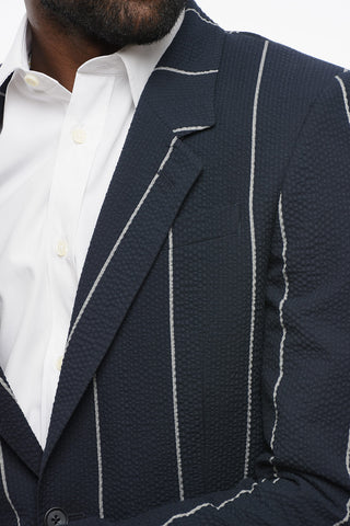 CC COLLECTION Blazer Monopetto Semifoderato Con Motivo A Righe