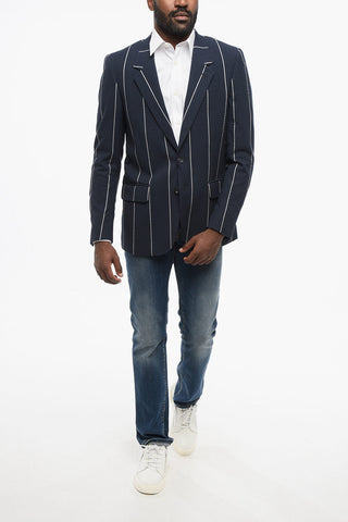CC COLLECTION Blazer Monopetto Semifoderato Con Motivo A Righe