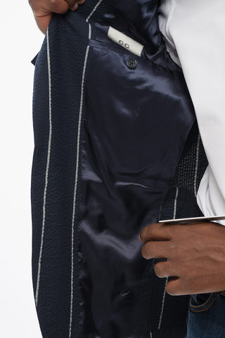 CC COLLECTION Blazer Monopetto Semifoderato Con Motivo A Righe