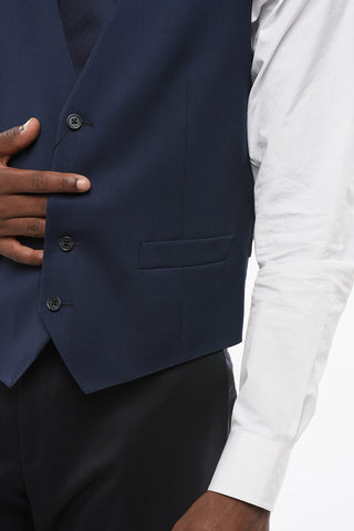 Virgin Wool RETAILORED Vest with Slit Pockets