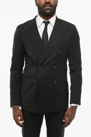 Double Brested Blazer with Peak Lapel