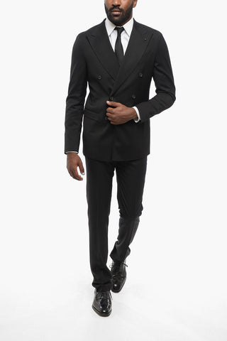 Double Brested Blazer with Peak Lapel