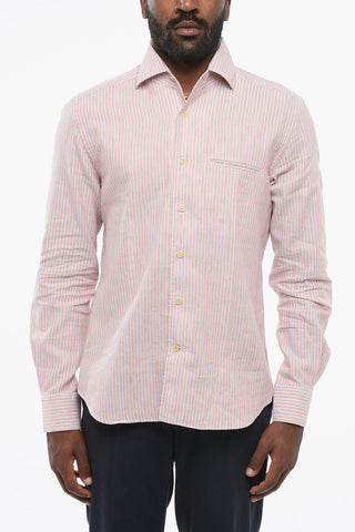 ID Camicia in Cotone con Motivo a Righe Balanced 