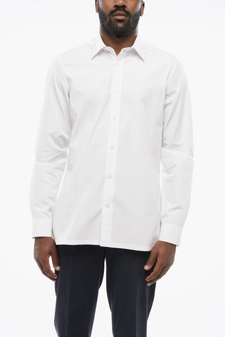 Camicia in Popeline con Collo Francese