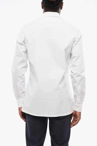 Camicia in Popeline con Collo Francese