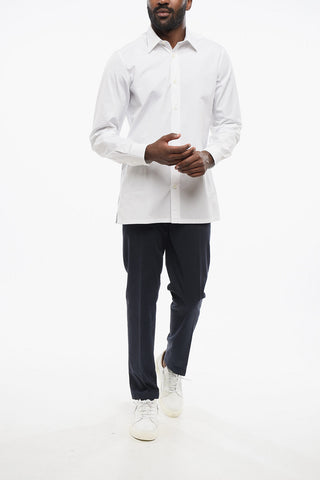 Camicia in Popeline con Collo Francese