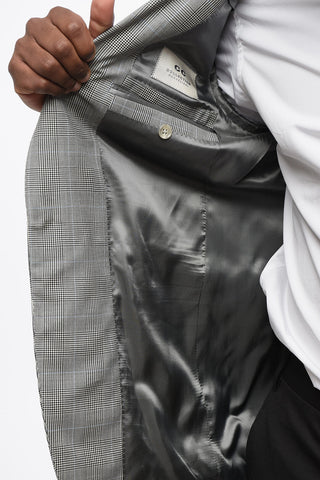 CC COLLECTION Single-Breasted Blazer RESET with Prince of Wales Pattern