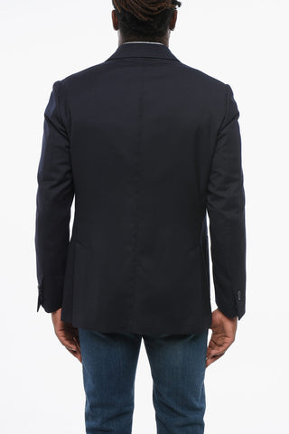 ID Embroidered IDENTITY Single Breasted Blazer With Zipped Breast Pocket