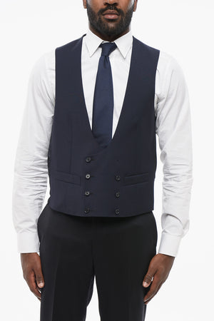 CC COLLECTION Wool Waistcoat REWARD Double-Breasted