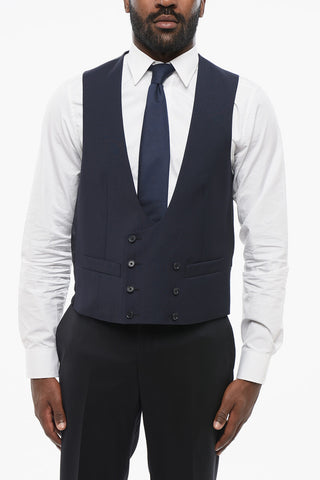 CC COLLECTION Wool Waistcoat REWARD Double-Breasted