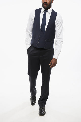 CC COLLECTION Wool Waistcoat REWARD Double-Breasted