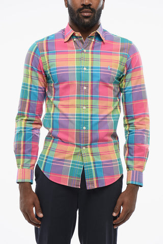 Camicia Button-down in Cotone con Motivo Plaid