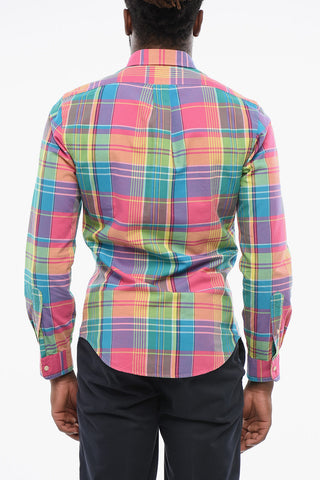 Camicia Button-down in Cotone con Motivo Plaid