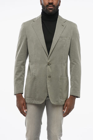 Blazer Monopetto In Misto Seta Sfoedrato