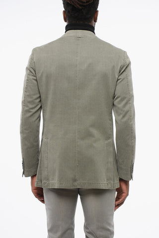 Blazer Monopetto In Misto Seta Sfoedrato