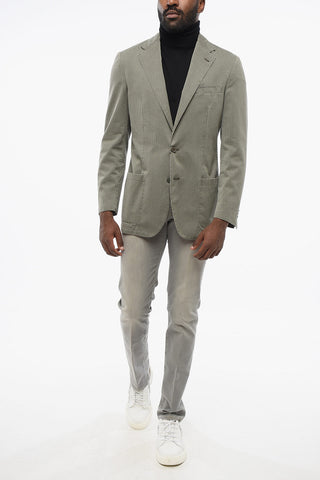 Blazer Monopetto In Misto Seta Sfoedrato