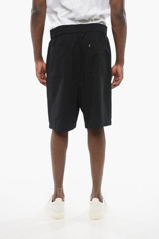 Shorts in Cotone con Elastico in Vita