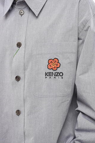 Popeline FLOWER CREST Shirt with Breast-pocket