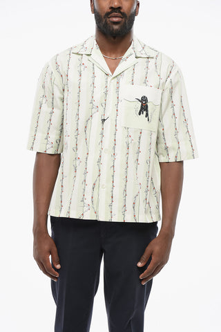 Cotton SWIMMINGPOOL Bowling Shirt with Breast-pocket