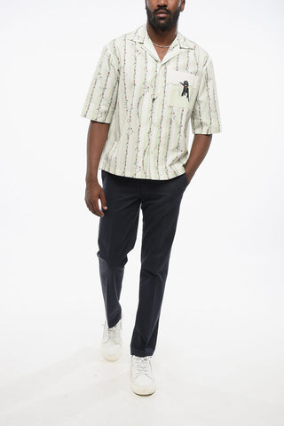 Cotton SWIMMINGPOOL Bowling Shirt with Breast-pocket